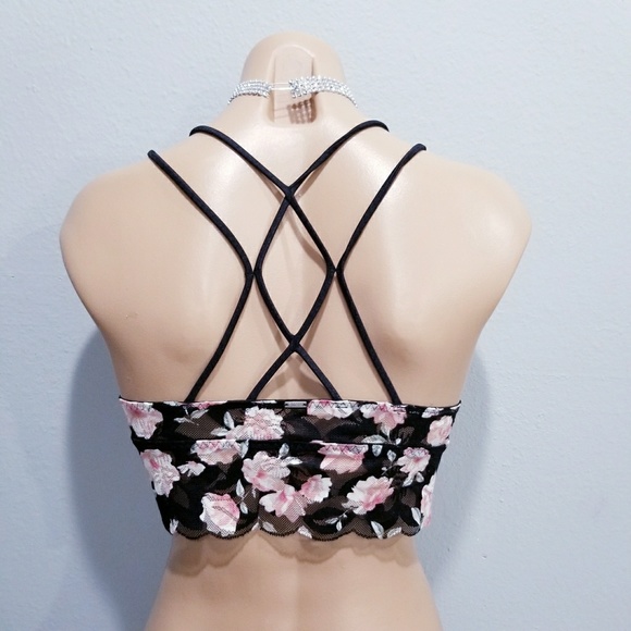 NEW PINK Victoria's Secret lace bralette bra SMALL - Picture 4 of 5